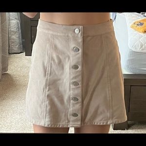 Faux suede Express tan high waisted skirt size 2